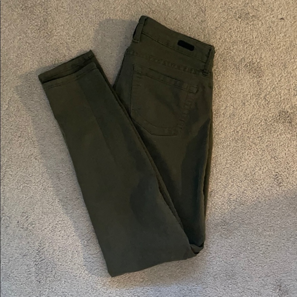 Kut from the Kloth Olive/Army Green Skinny Jeans